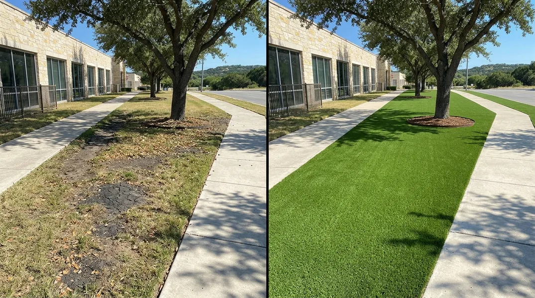 Result artificial grass installation in San Antonio - San Antonio Turf Installation